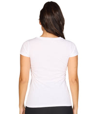 Women's White Playbook Short Sleeve V-Neck Tee