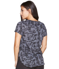 Women's Black Camo Printed Myla Tee