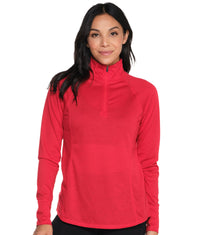 Women's Red Quinn Quarter Zip Windshirt