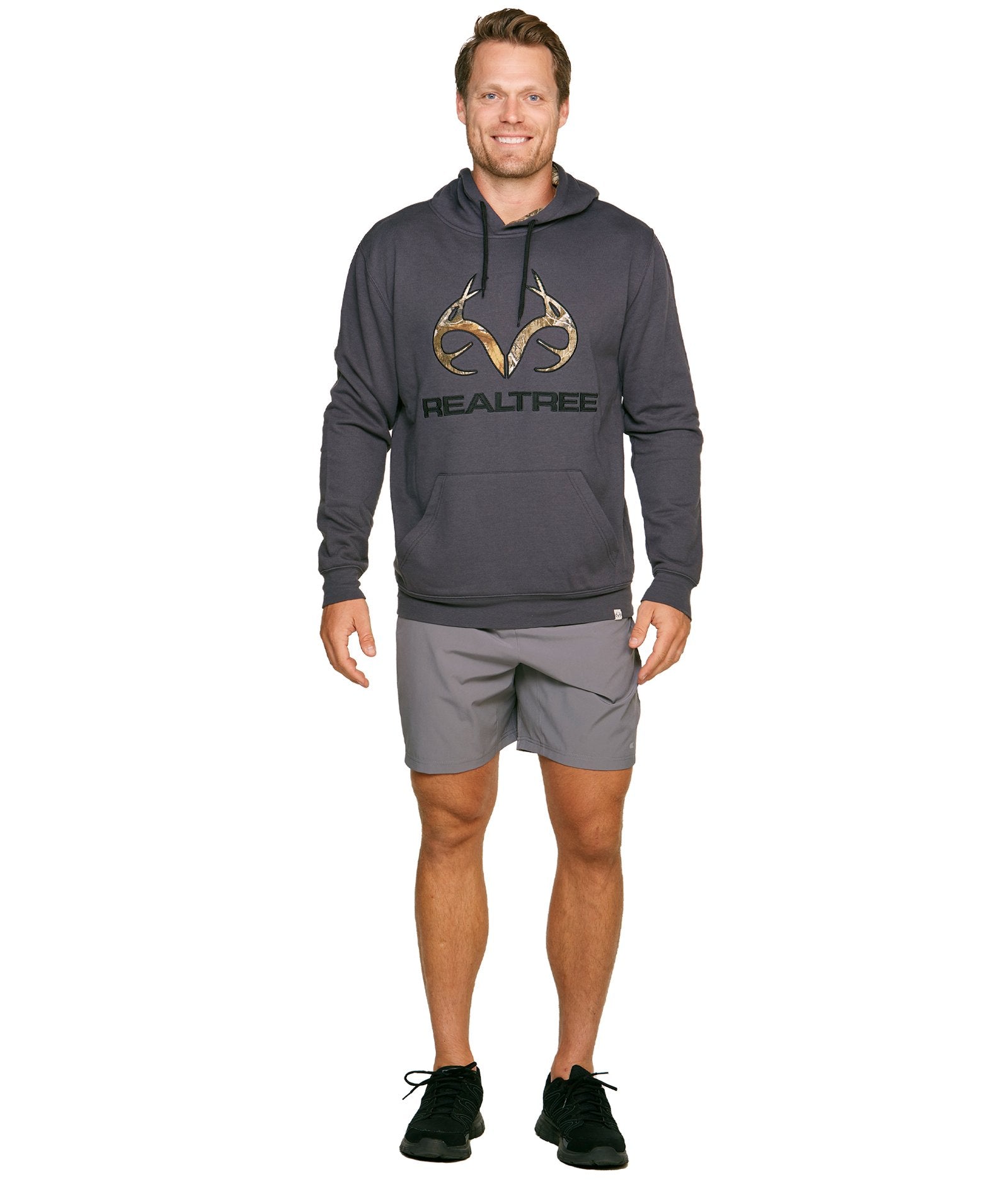 Men's Realtree Charcoal Grizzly Pullover Hoodie