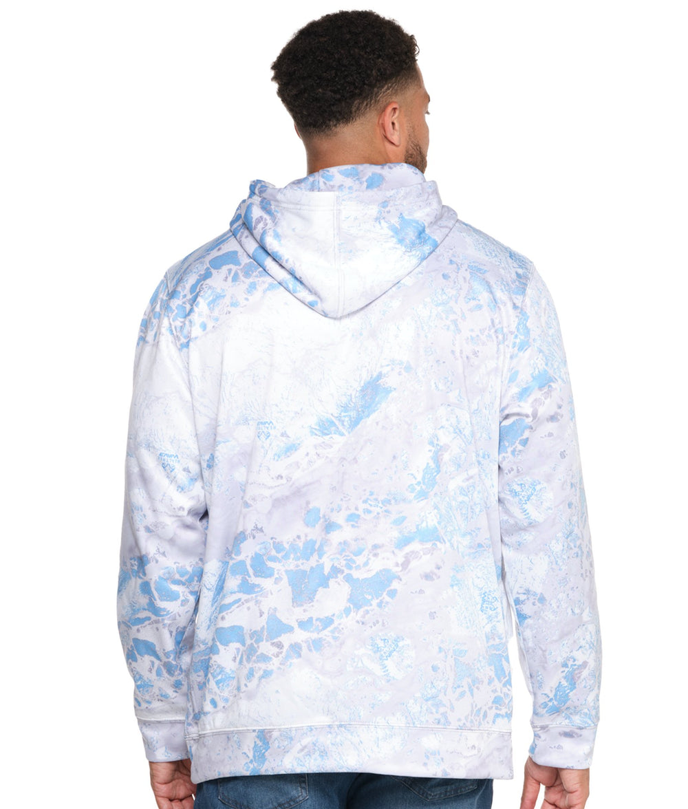 Men's Realtree Wav3 Blue Grey Essential Performance Fleece Hoodie