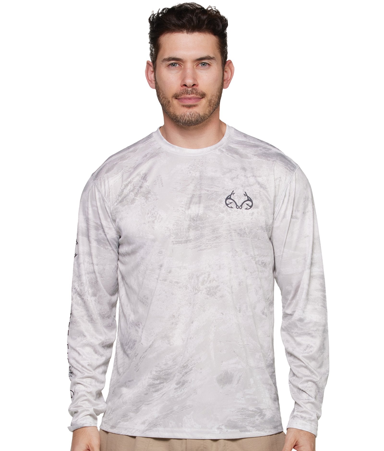 Realtree Men's Gulf Stream Performance Fishing Long Sleeve Shirt, Size: XL, Aspect Shallows