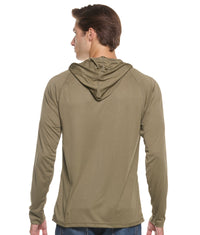 Men's Realtree Olive Khaki Lodge Performance Hooded Windshirt