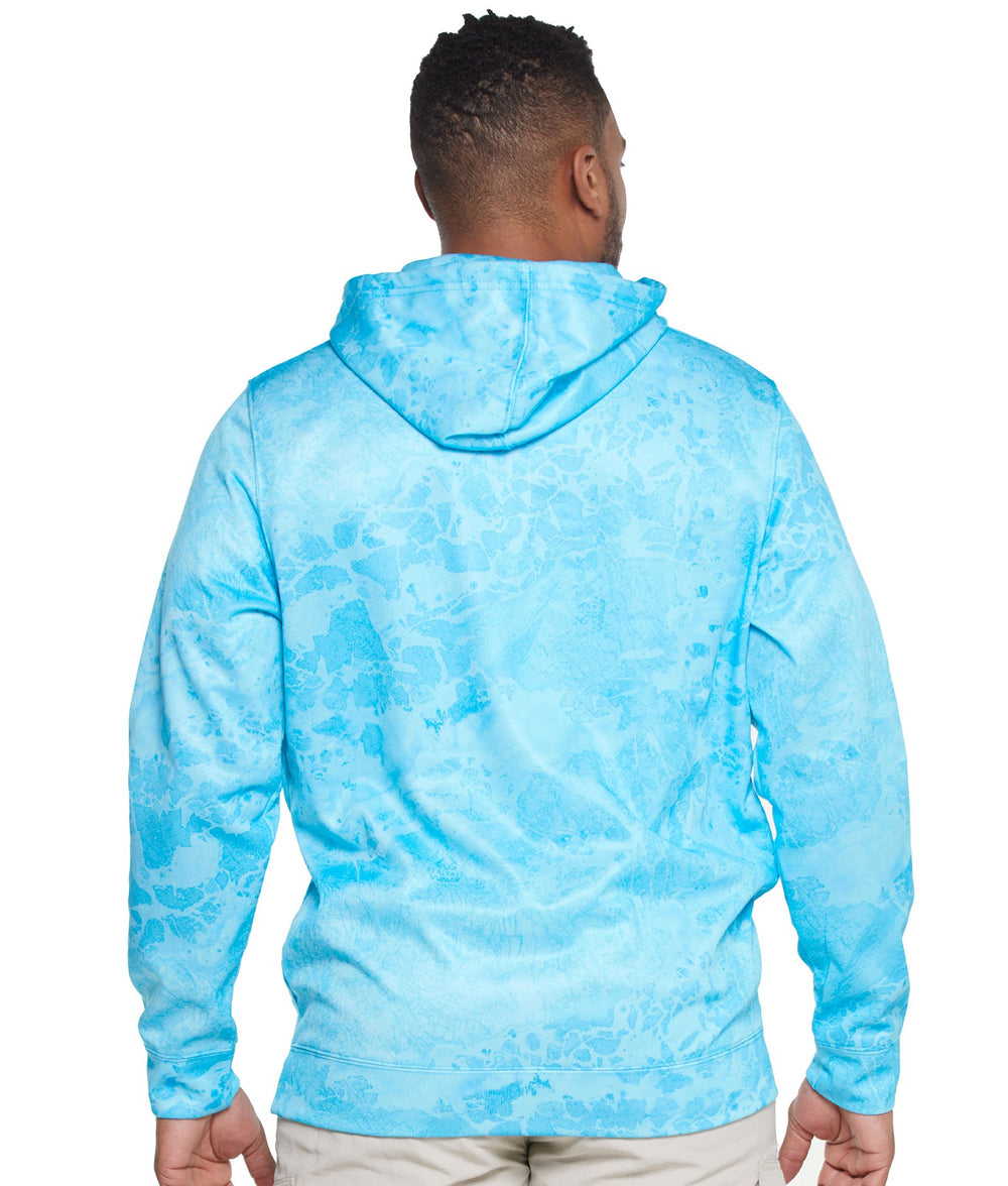 Men's Realtree Wav3 Light Blue Essential Performance Fleece Hoodie