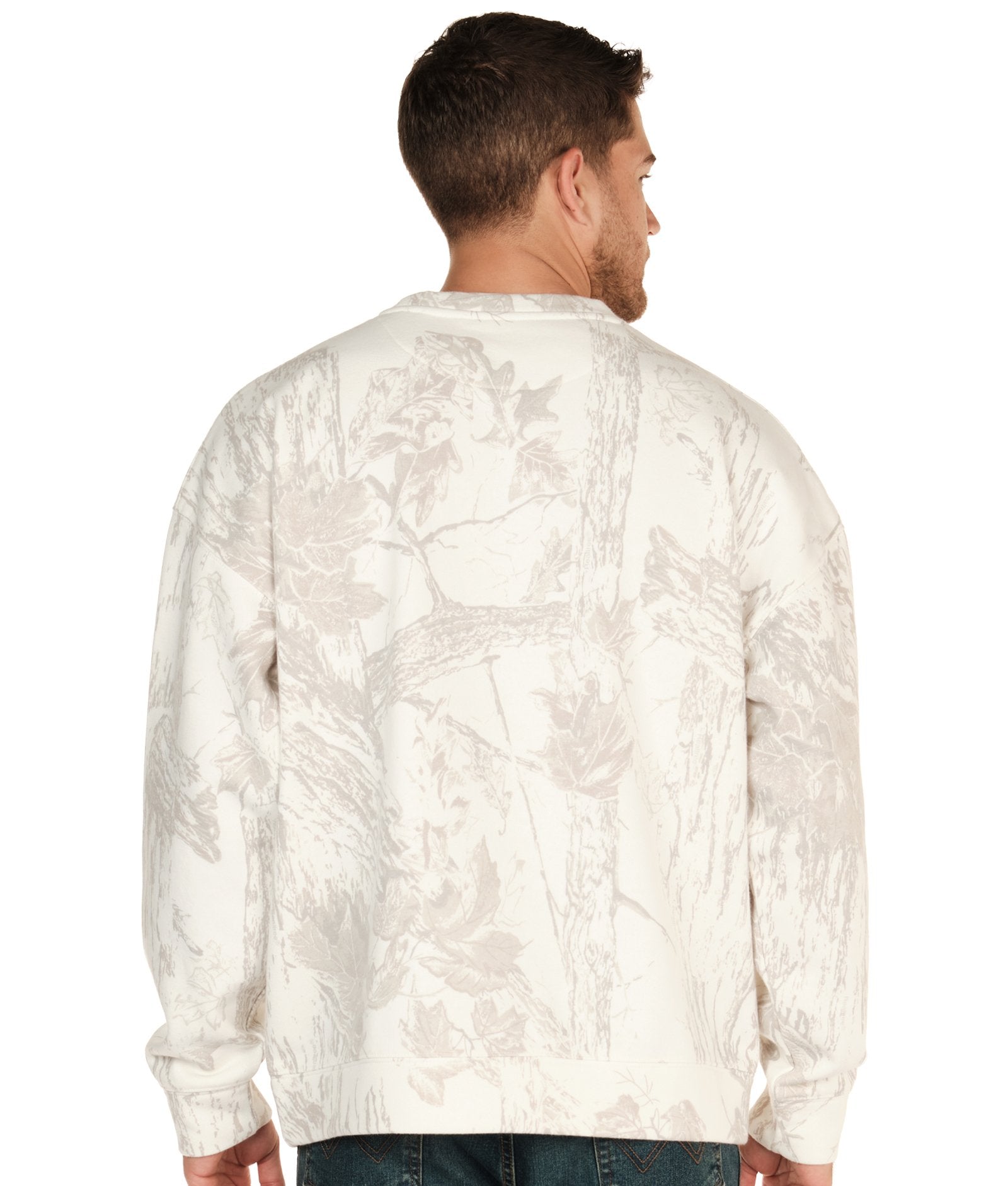 Men's Realtree Xtra Grey Snow Ghost Crewneck Fleece