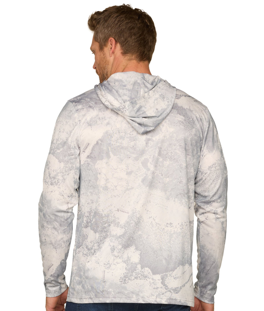 Men's Realtree Xtreme Marble Essential Performance Hooded Long Sleeve Tee