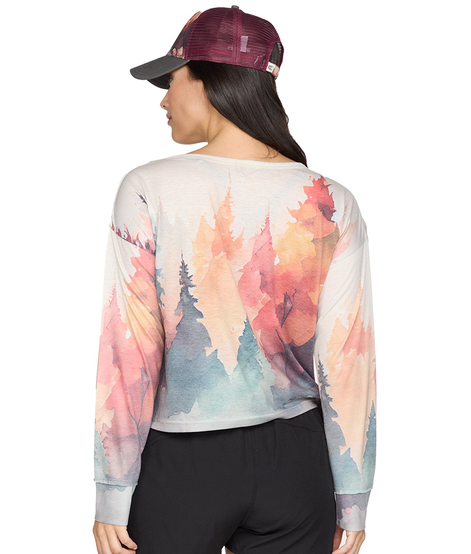 Women's Forest Scenic Sublimated Long Sleeve Tee