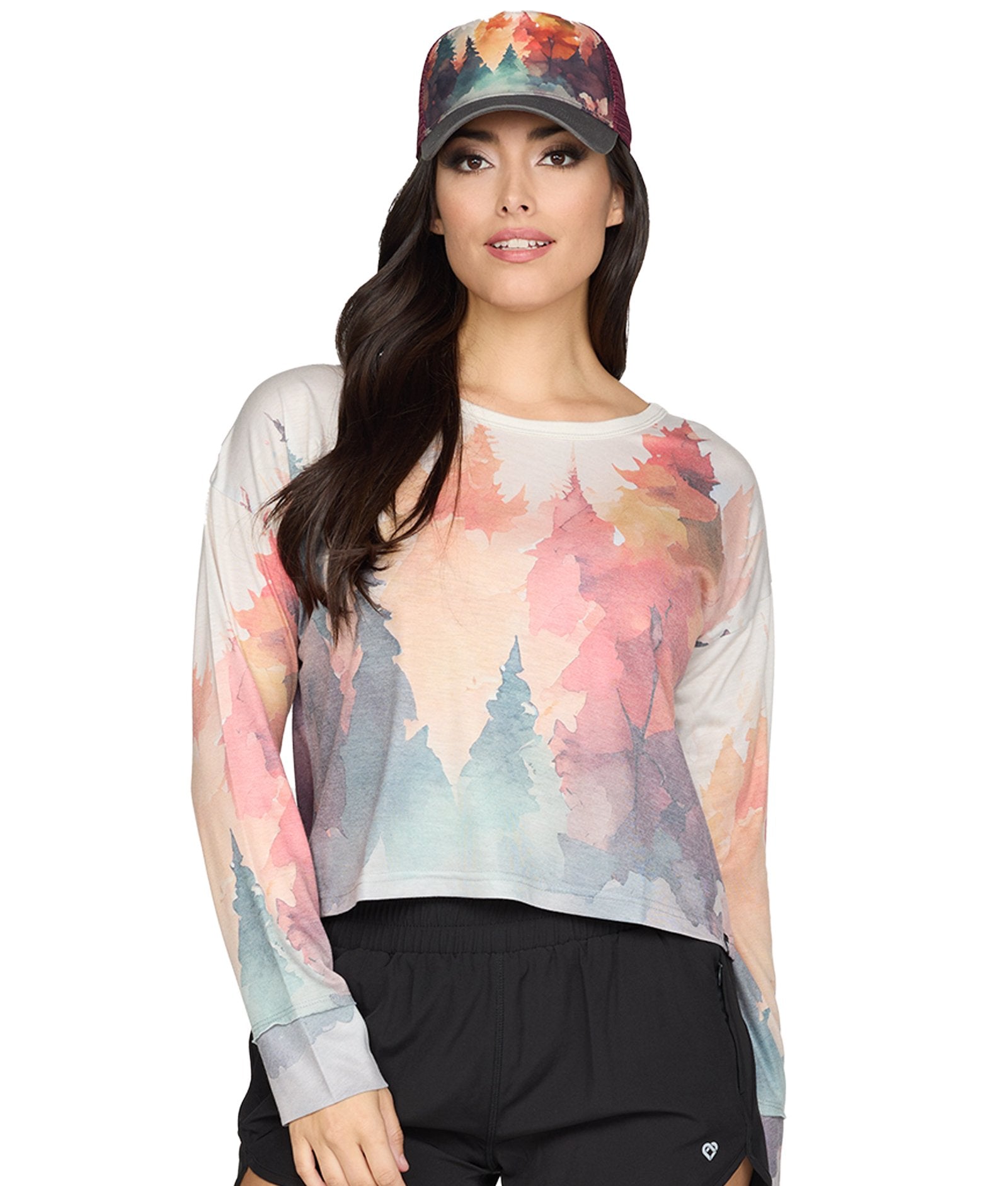 Women's Forest Scenic Sublimated Long Sleeve Tee