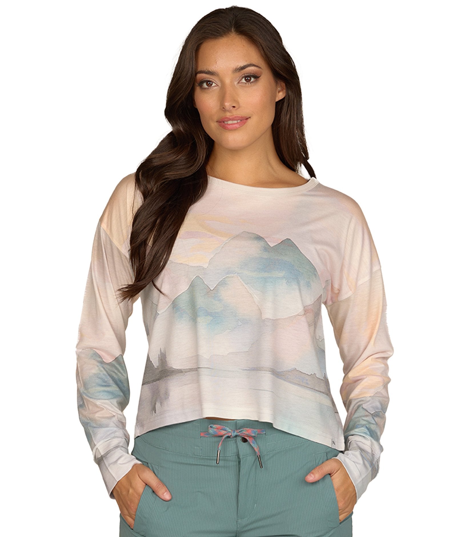 Women's Mountains Scenic Sublimated Long Sleeve Tee