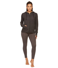 Women's Black Serenity Hooded Full Zip Jacket