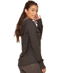 Women's Black Serenity Hooded Full Zip Jacket