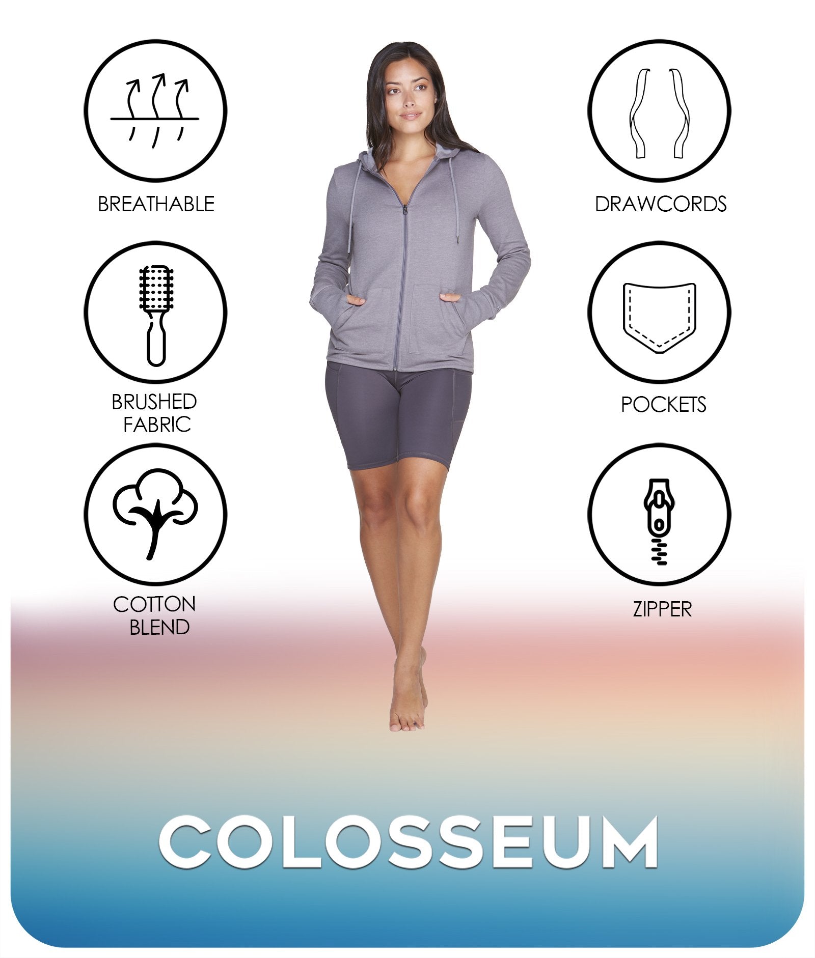 Serenity Hooded Full Zip Jacket – Colosseum Athletics