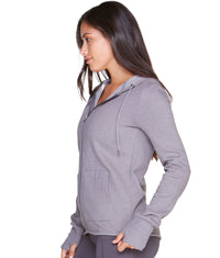 Women's Smoked Pearl Serenity Hooded Full Zip Jacket