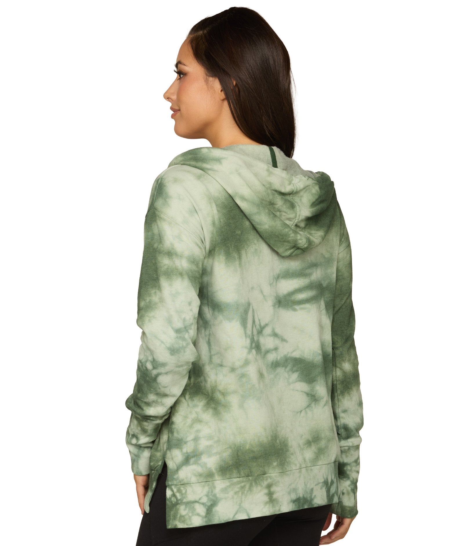 Women's Green Shavonee Tie Dye Hoodie