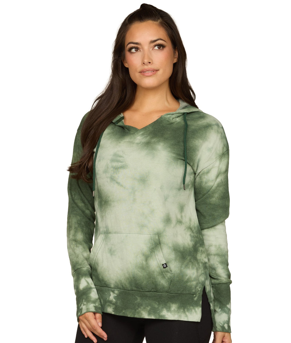 Women's Green Shavonee Tie Dye Hoodie