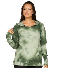 Women's Green Shavonee Tie Dye Hoodie