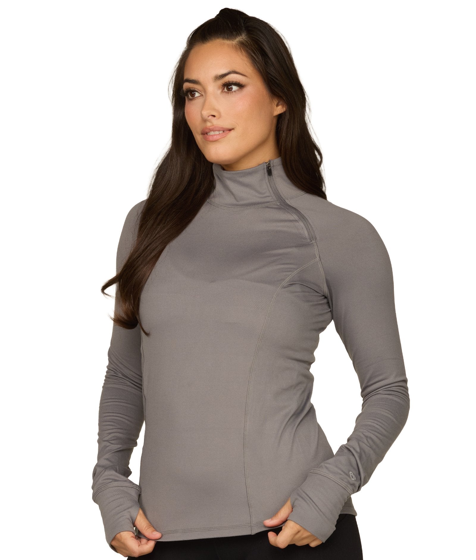 Women's Smoked Pearl Shayla Asymmetric Quarter Zip