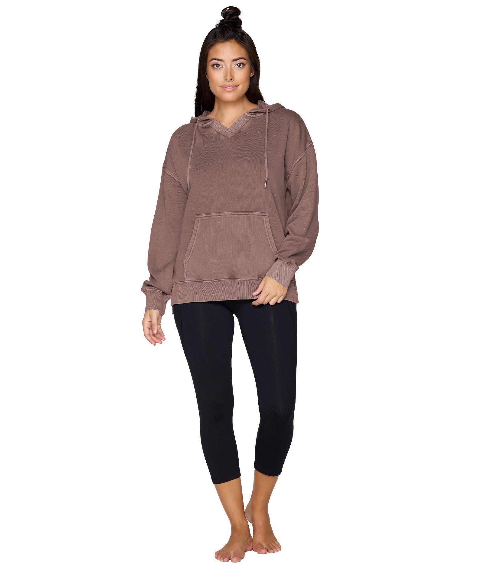 Women's Mocha Sia Washed Hoodie