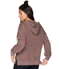 Women's Mocha Sia Washed Hoodie