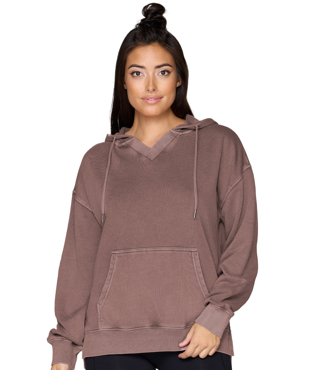 Women's Mocha Sia Washed Hoodie