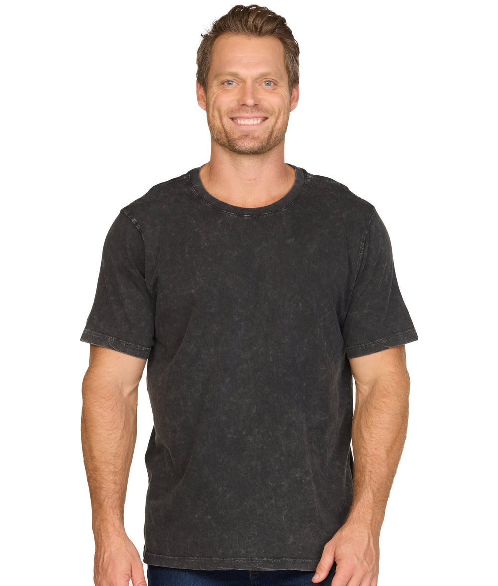 Men's Black Snow Washed Short Sleeve Tee