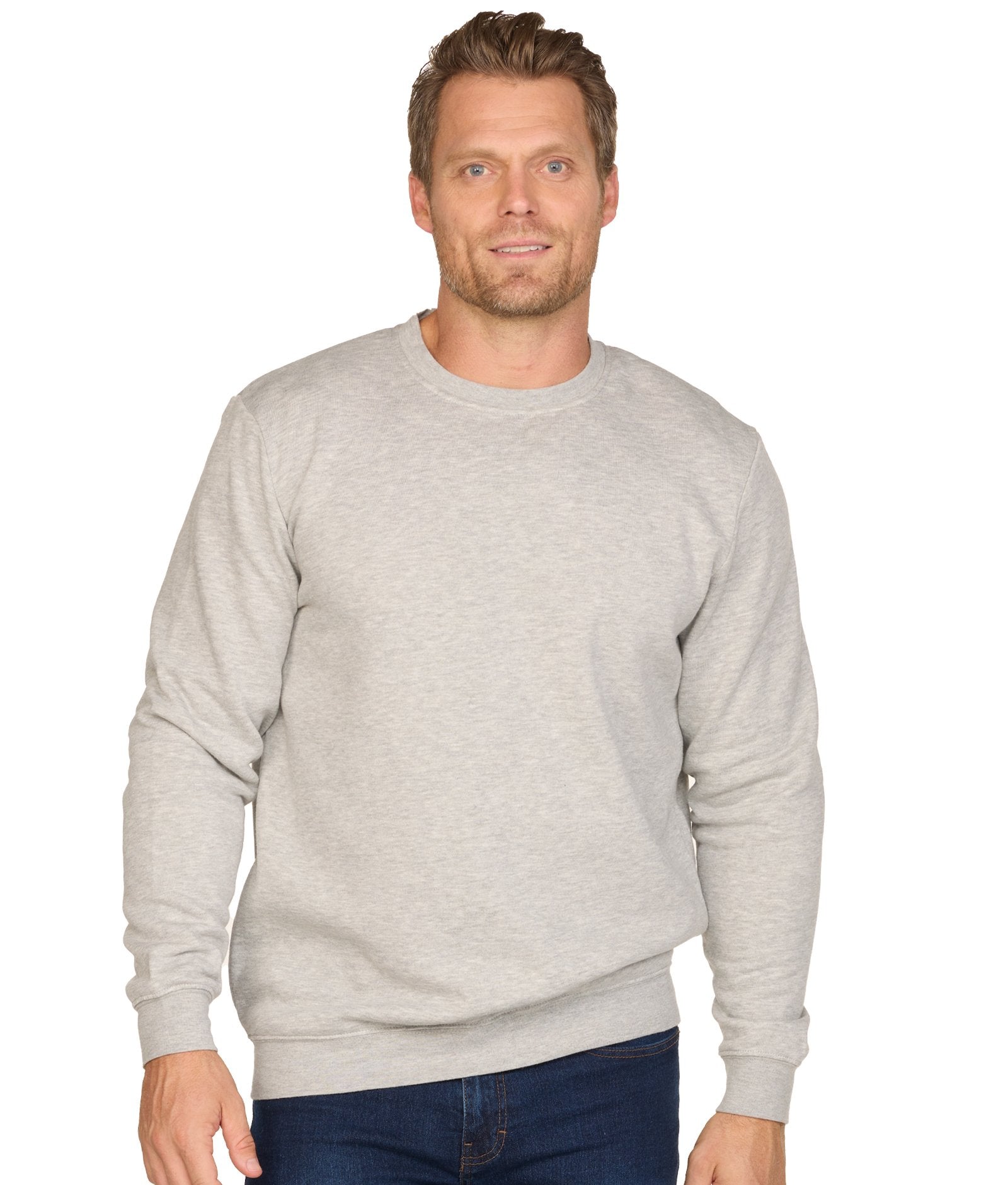 Men's Heather Grey Stadium Crewneck