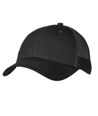 Structured Solid Black Trucker Hat