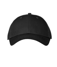 Structured Solid Black Trucker Hat