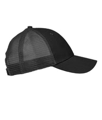 Structured Solid Black Trucker Hat