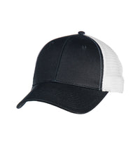 Structured Two Tone Black Trucker Hat