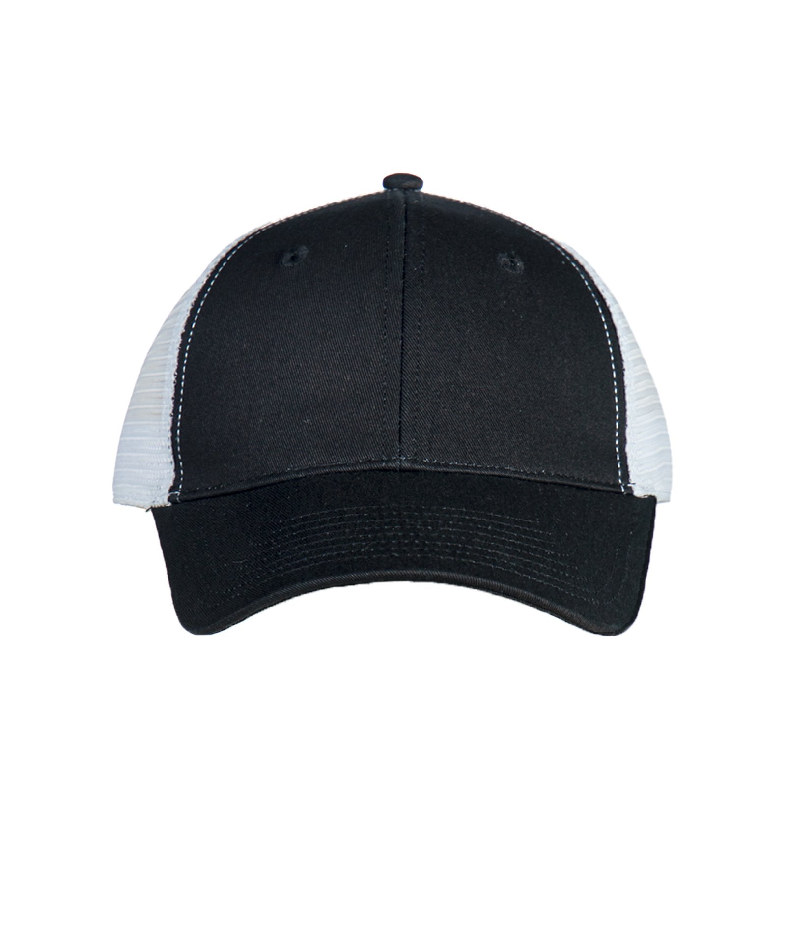 Structured Two Tone Black Trucker Hat