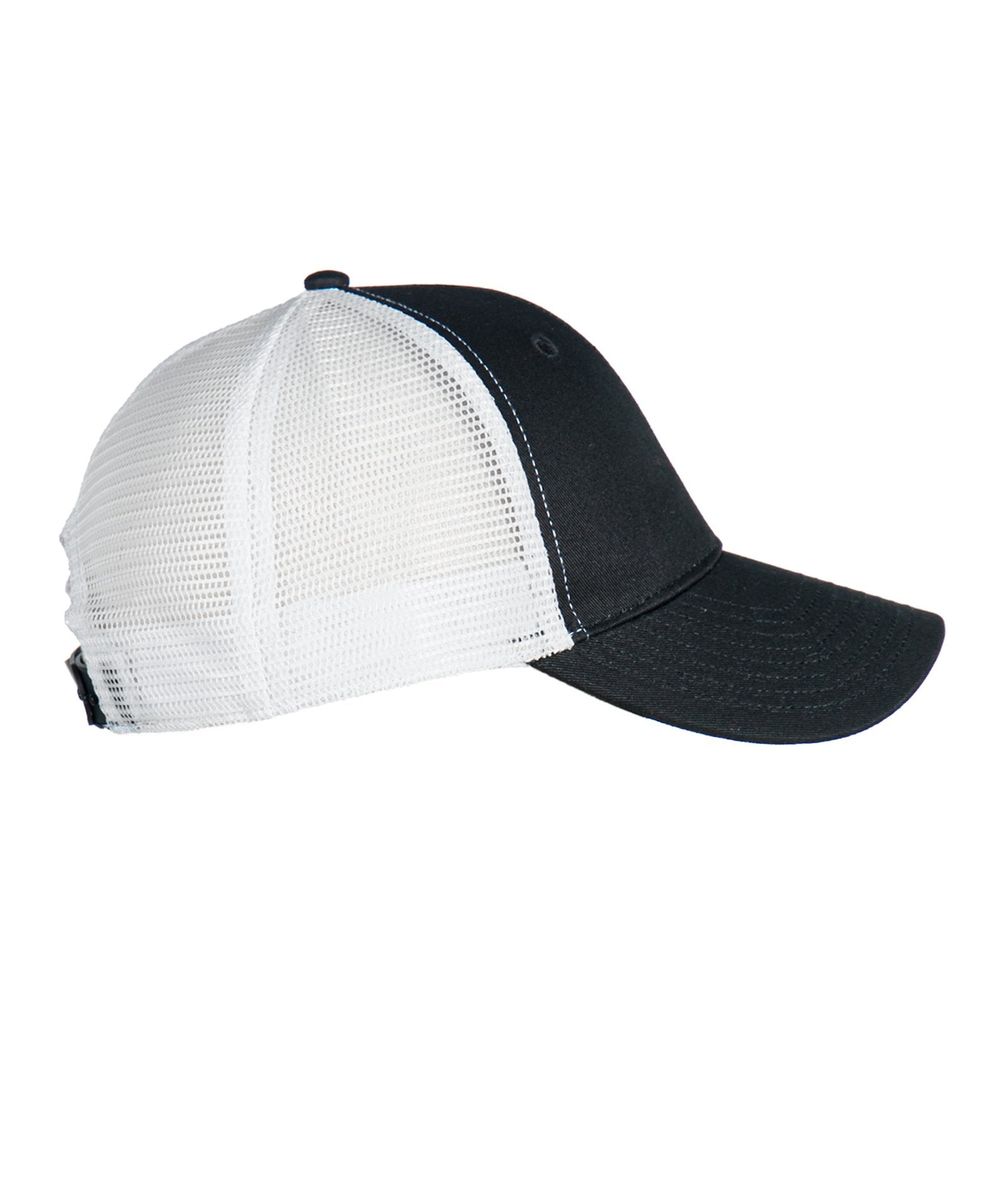 Structured Two Tone Black Trucker Hat