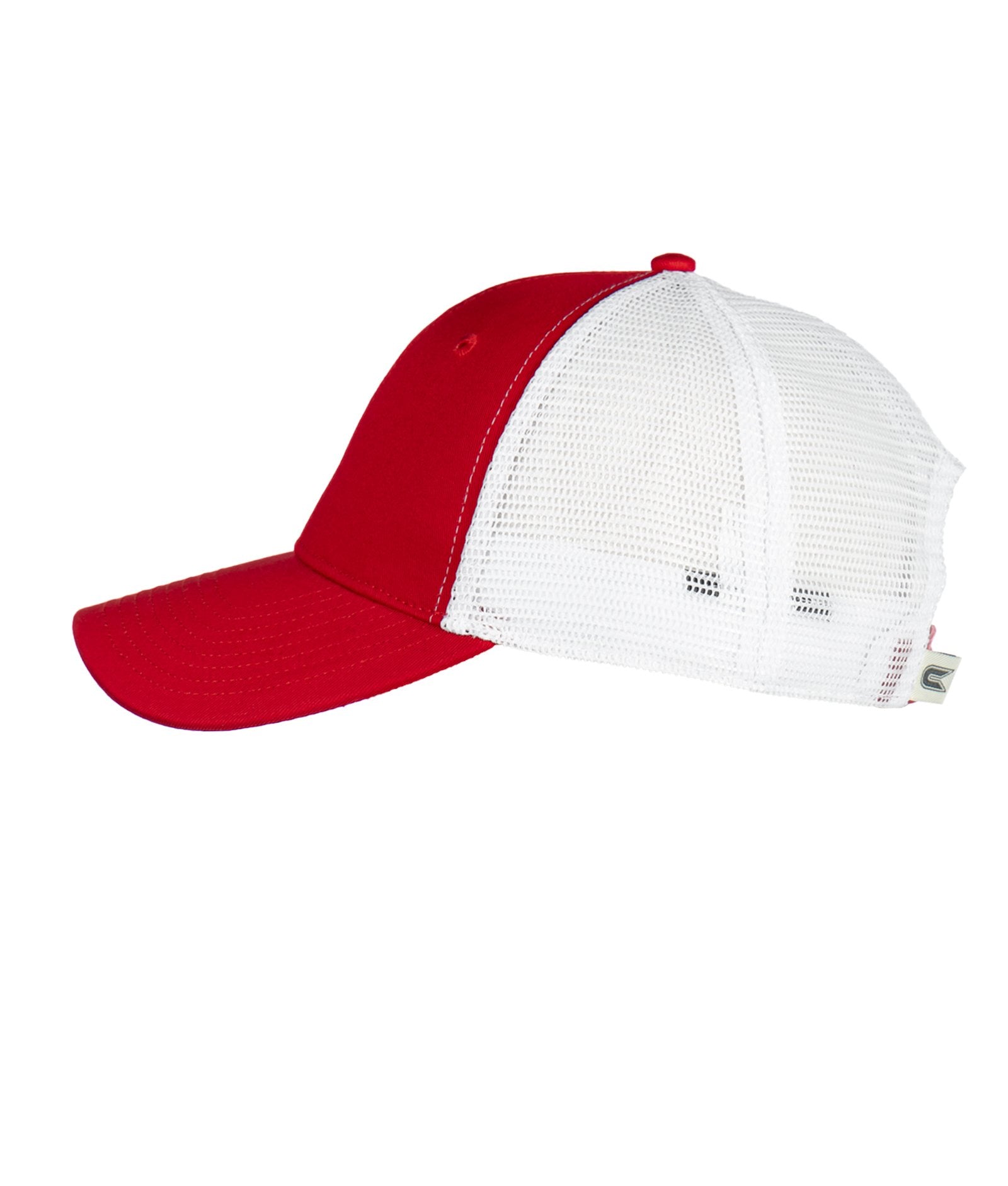 Structured Two Tone Red Trucker Hat