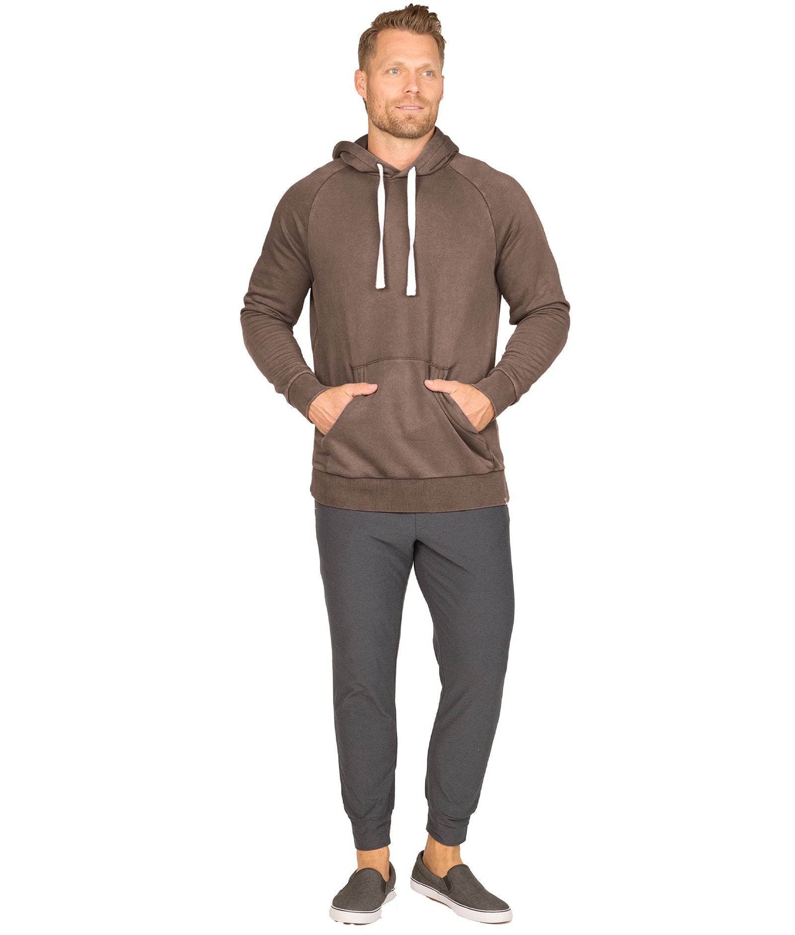 Men's Mocha Summit Pullover Fleece Hoodie