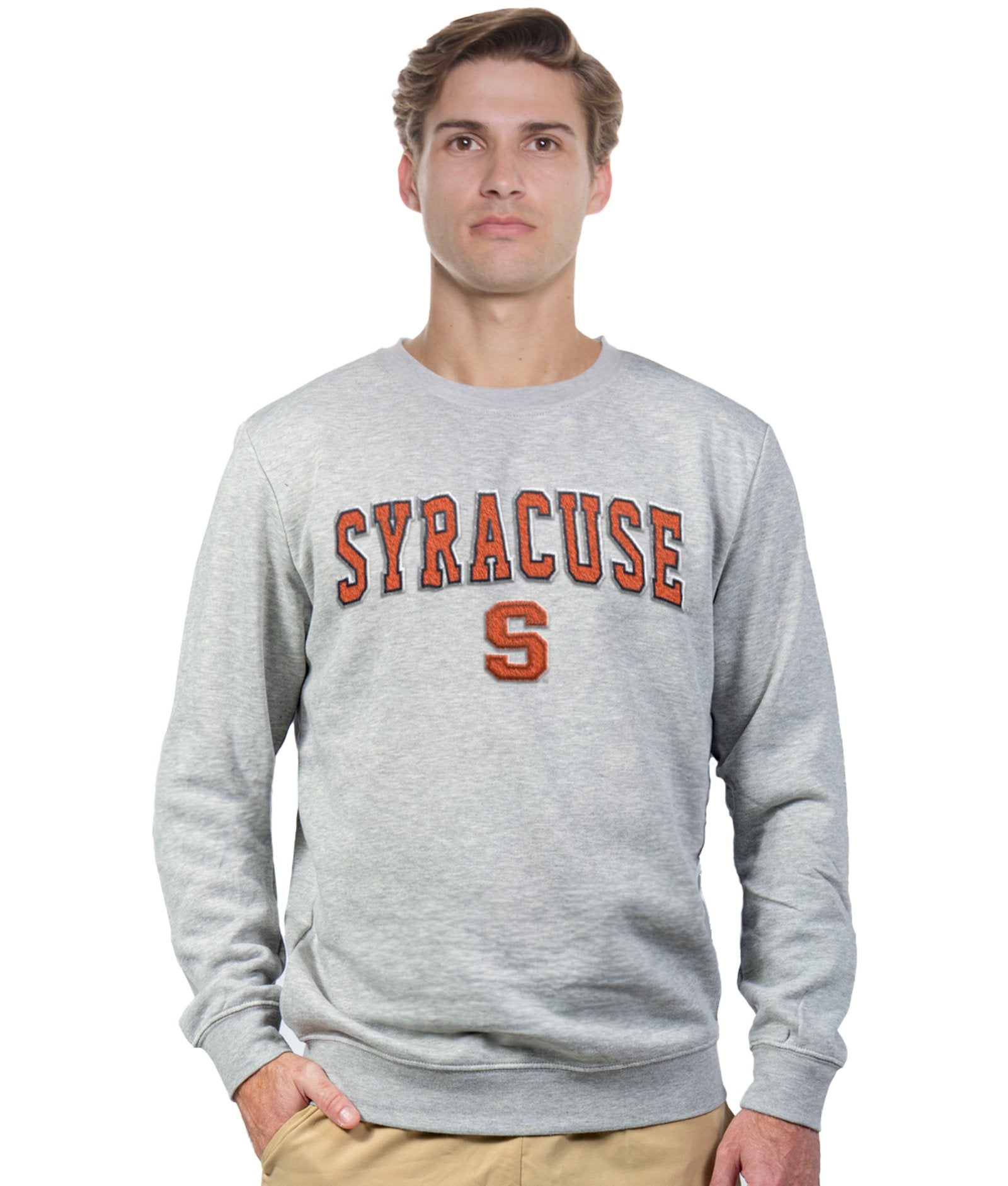 Men's Heather Grey Syracuse Orange Campus Crewneck