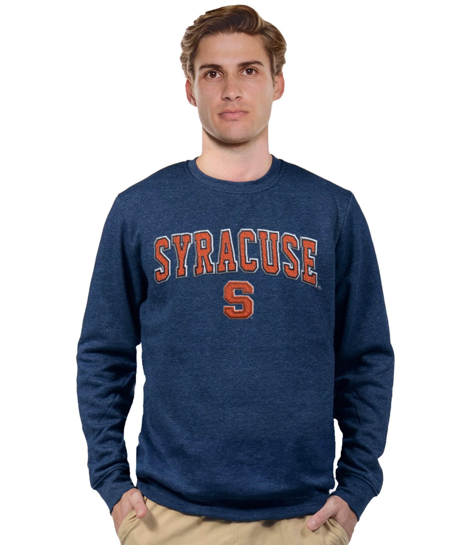 Men's Navy Syracuse Orange Campus Crewneck