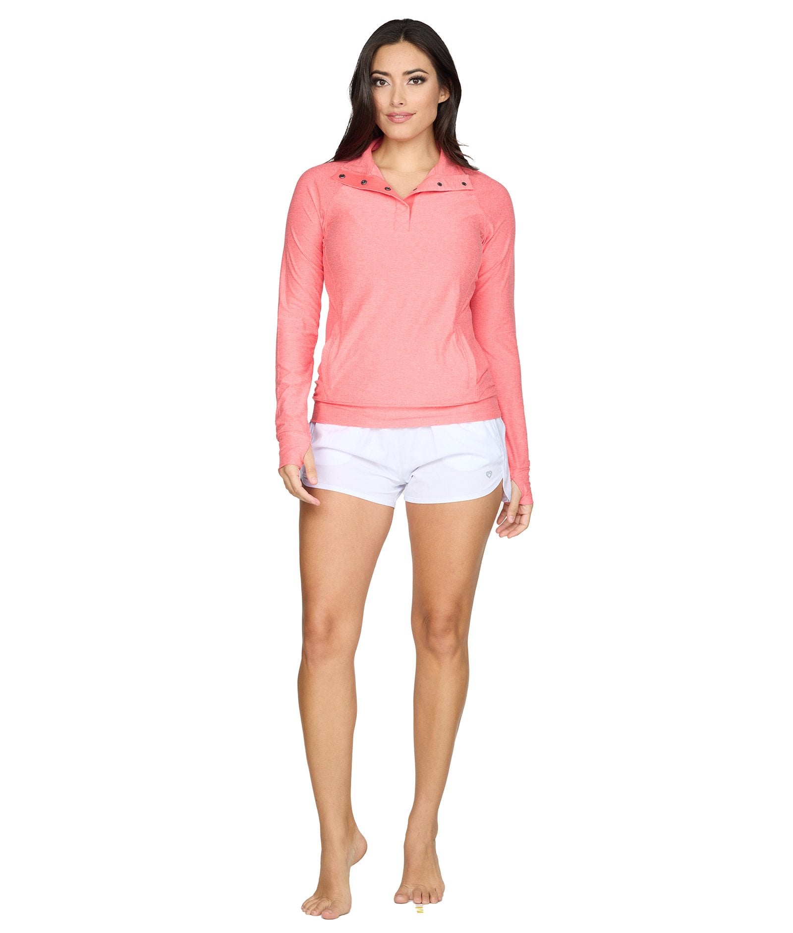 Women's Coral Tatum Quarter Snap