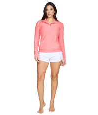 Women's Coral Tatum Quarter Snap