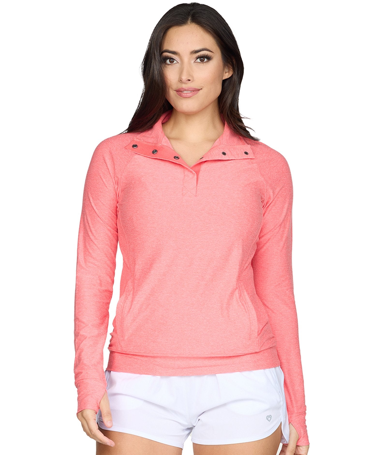 Women's Coral Tatum Quarter Snap