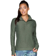 Women's Dark Olive Tatum Quarter Snap