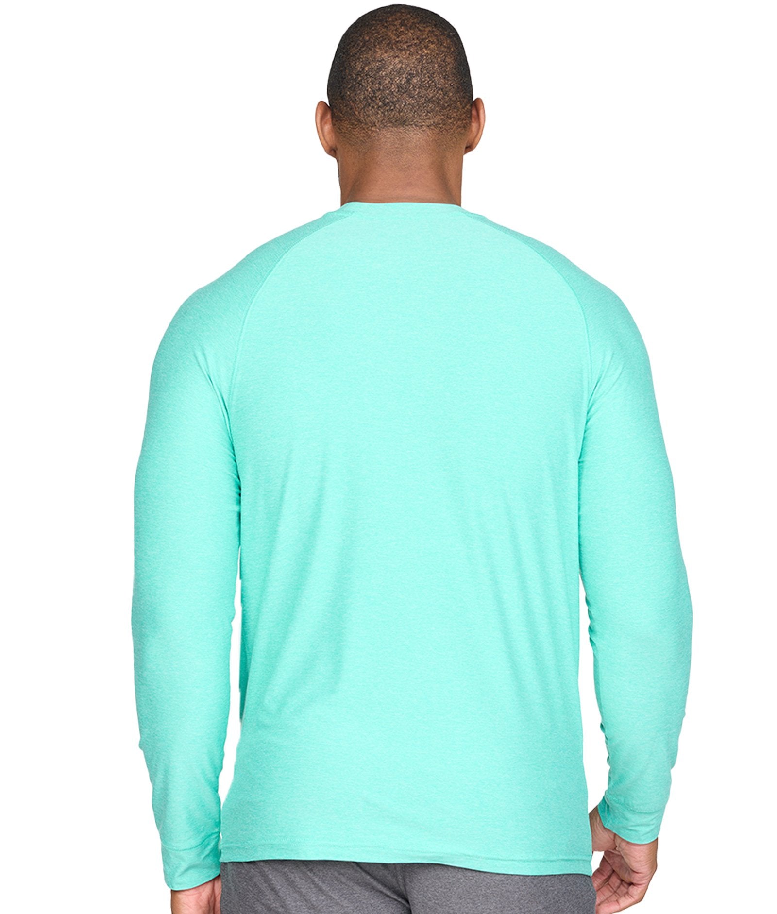 Men's Aqua Tucker Long Sleeve Raglan Tee