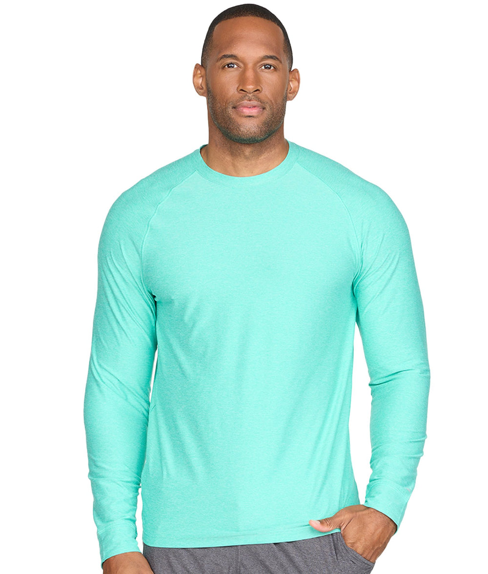 Men's Aqua Tucker Long Sleeve Raglan Tee