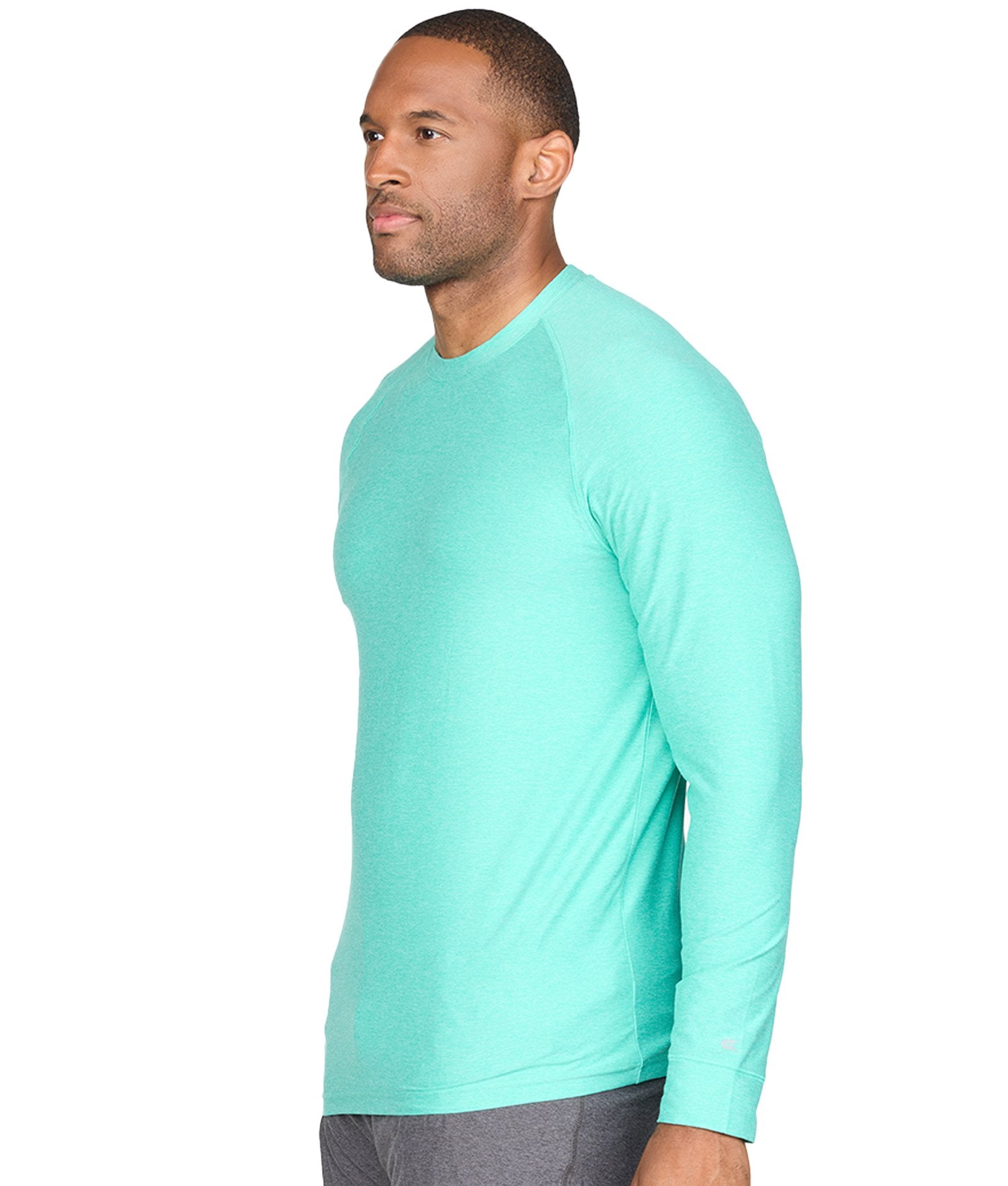 Men's Aqua Tucker Long Sleeve Raglan Tee