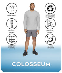Men's Ash Grey Tucker Long Sleeve Raglan Tee Features