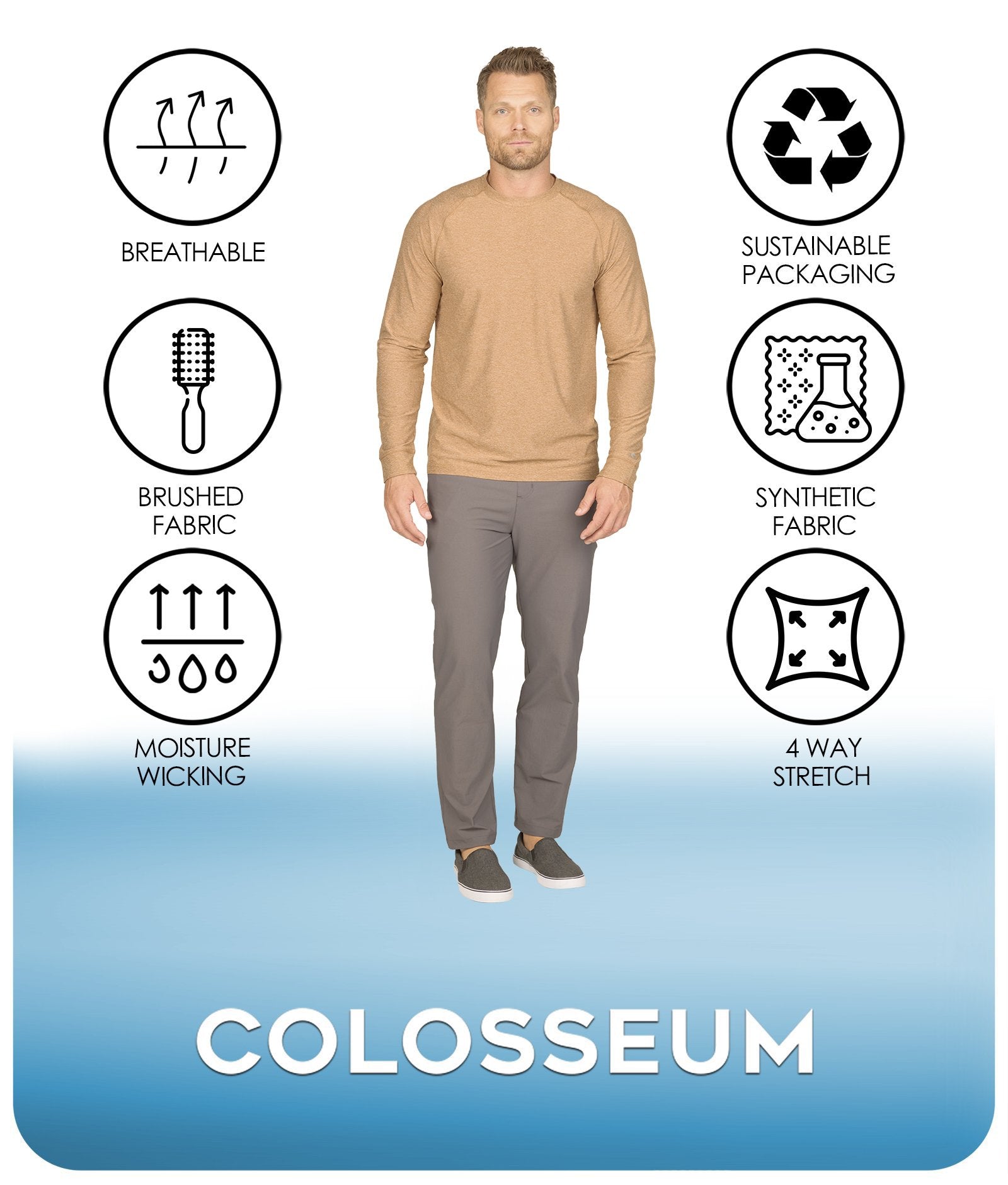 Tシャツ・カットソー HUECLOSET Raglan Ribbed Muscle Long Sleeve Tee 25KERO507 Tucker Long Sleeve Raglan Tee – Colosseum Athletics