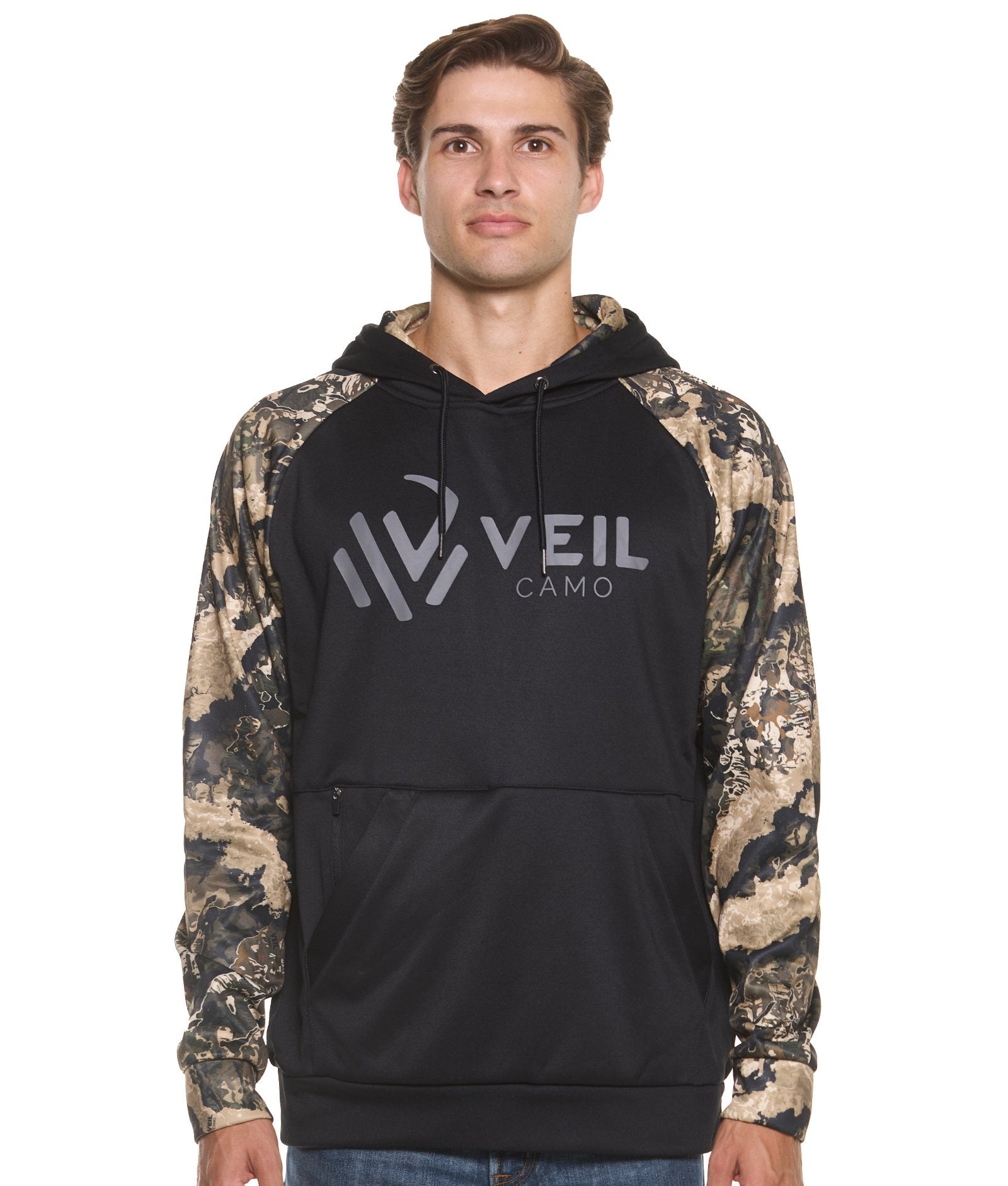 Men's Veil Camo Black Scope Pullover Hoodie