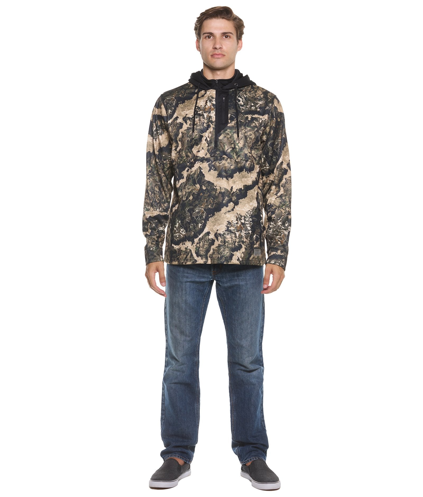 Men's Veil Camo Whitetail Cortex Half Zip Hoodie