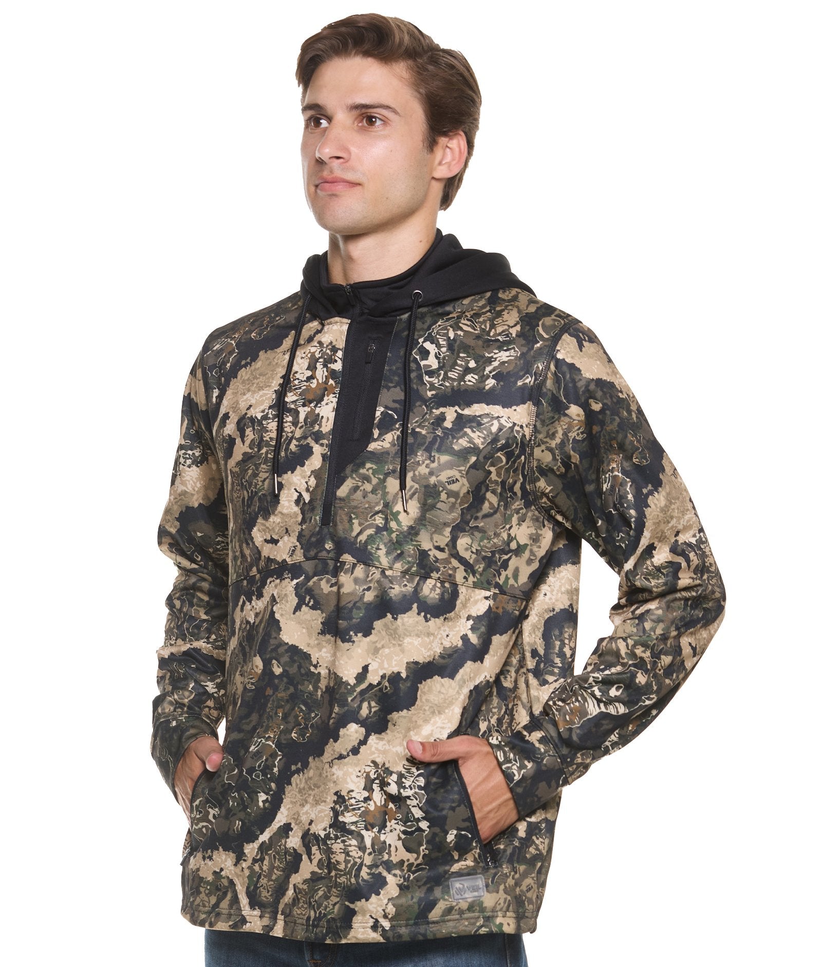 Men's Veil Camo Whitetail Cortex Half Zip Hoodie