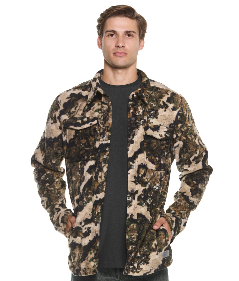 Men's Veil Camo Whitetail Rimfire Snap Up Shirt Jacket