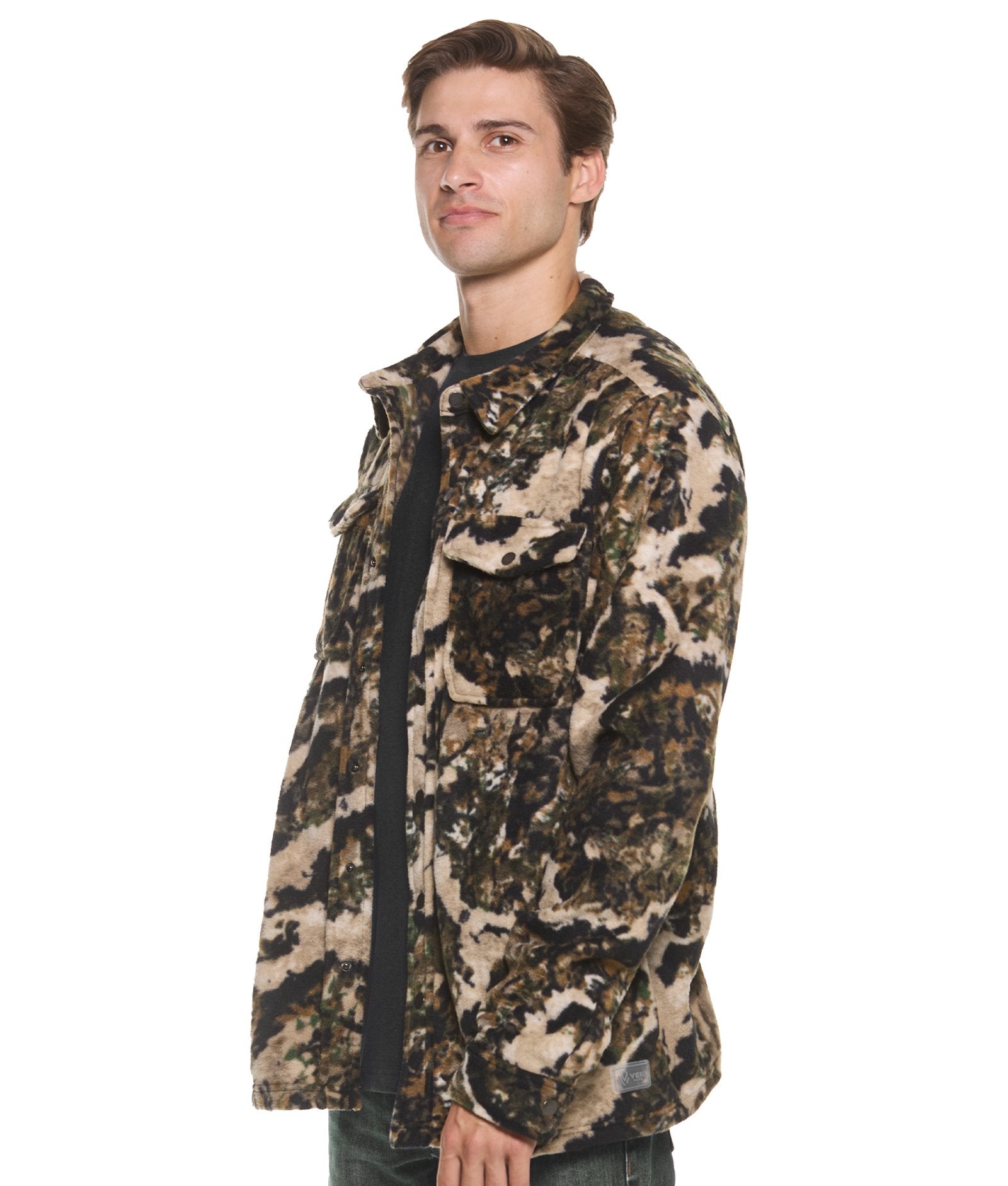 Men's Veil Camo Whitetail Rimfire Snap Up Shirt Jacket